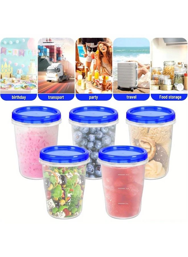 12Pcs 32Oz Freezer Containers With Screw Caps Stackable Plastic Storage Boxes Reusable Sealed Food Containers - Image 1